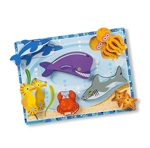 Melissa & Doug Sea Creature Chunky Puzzle / Casse-tête épais sur le thème des créatures marines