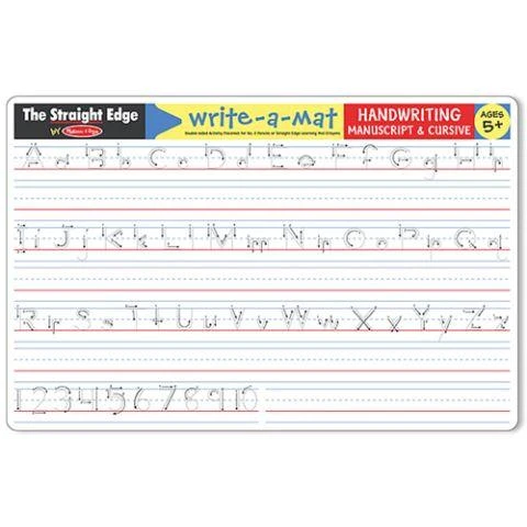 Melissa & Doug Write A Mat Handwriting Placemat - Set de table Écriture