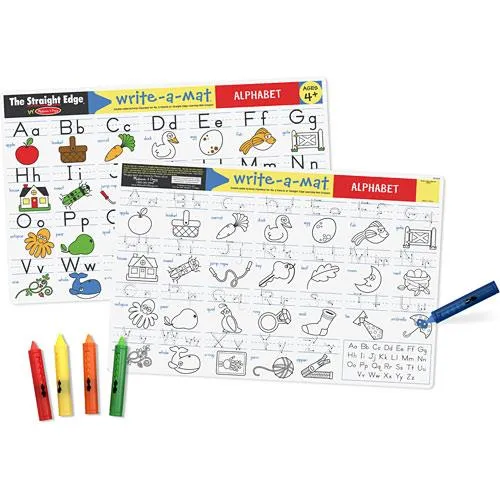 Melissa & Doug Write A Mat Alphabet Placemat Set de table