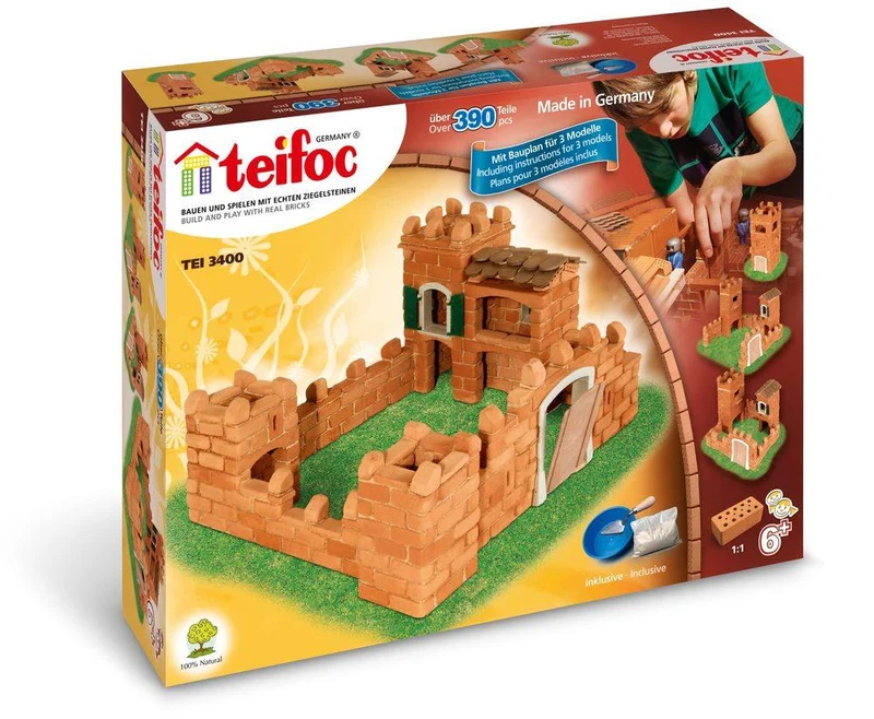 Teifoc Large Castle Brick Construction Set (Montreal, In-Store or Pickup ONLY/Montréal, en magasin ou ramassage seulement) / Grand ensemble de construction de Château en Briques