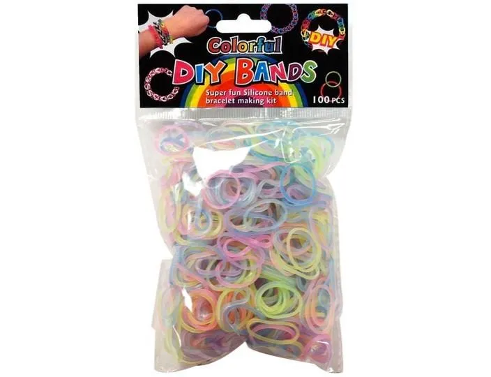 DIY Bands Bracelet 100 PCS Glow in the Dark / Phosphorescent