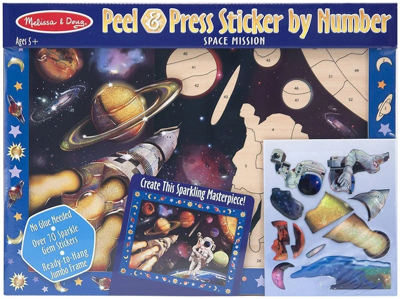 Melissa & Doug Peel Press Space / Autocollants d'espace de presse à décoller