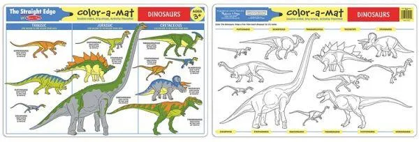Melissa & Doug Write A Mat Dinosaurs Placemat - Set de table dinosaures