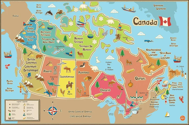 Dry Erase Canada Map / Carte effaçable à sec du Canada