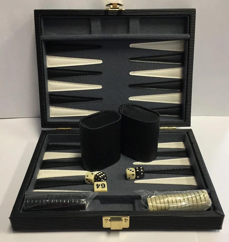9" Backgammon Black Vinyl / jacquet vinyle noir
