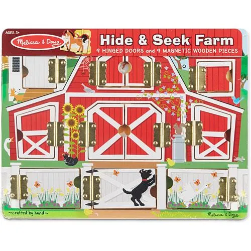 Melissa & Doug Hide and Seek Magnetic Board Farm / Ferme de jeux de cache-cache avec tableau magnétique