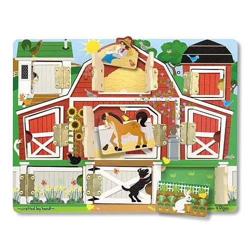 Melissa & Doug Hide and Seek Magnetic Board Farm / Ferme de jeux de cache-cache avec tableau magnétique