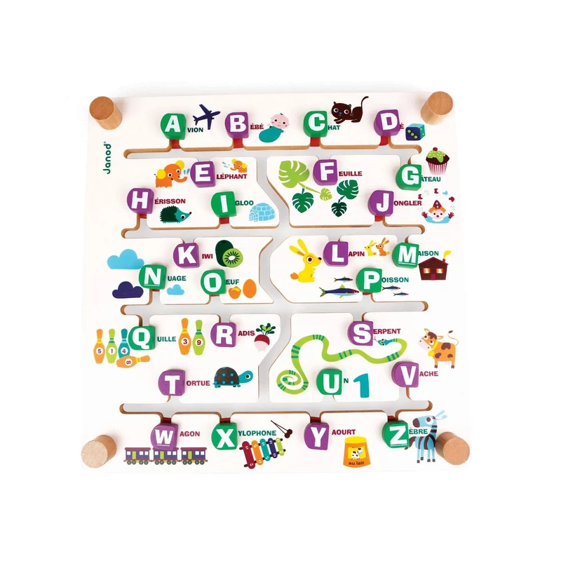Janod Alphabet Labyrinthe (Bilingual/Bilingue)