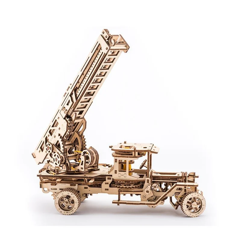 Ugears Model Fire Truck "Fire Ladder" / Ugears Camion de pompiers miniature Ugears «Fire ladder»