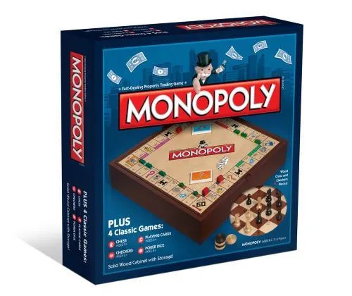 Monopoly + 4 Classic Games (Montreal, In-store or Pickup ONLY) / Monopoly + 4 jeux classiques (Montréal, en magasin ou à emporter SEULEMENT)