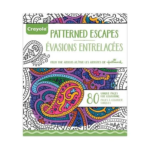 Crayola Adult Colouring Book Pattern Escape / Livre de coloriage pour adultes Crayola - Motif Évasion