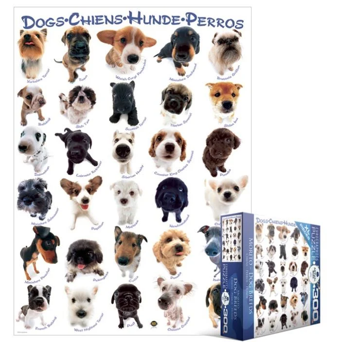 Eurographics Puzzle Dog Breeds / Casse-tête Races de chiens (300pcs)