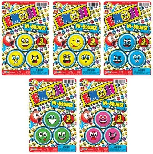 Emoji Bouncy Balls (pack of 3) (Yellow v.1) / Balles rebondissantes Emoji (paquet de 3) (Jaune v.1)