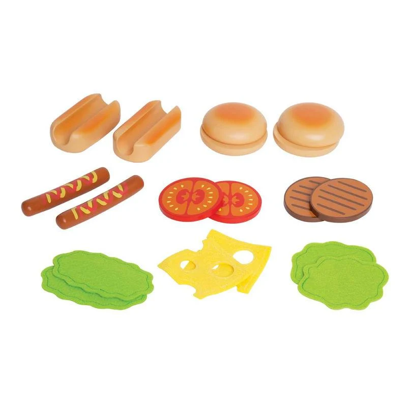 Hape Hamburgers and Hot Dogs / Hamburgers et hot-dogs Modèles en bois