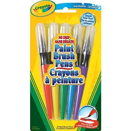 Crayola Washable No Drop Paint Brush Pens / Feutres pinceaux lavables Crayola sans gouttes