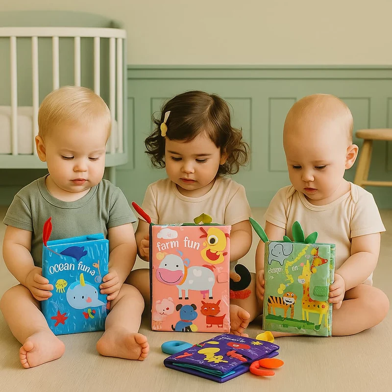 Livre d’Éveil Bébé Montessori | Happy Book Sensoriel dès 6 mois