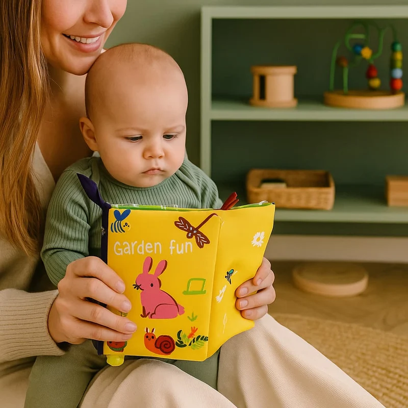 Livre d’Éveil Bébé Montessori | Happy Book Sensoriel dès 6 mois