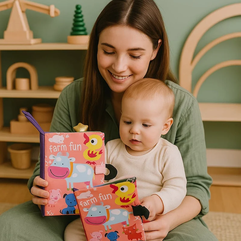 Livre d’Éveil Bébé Montessori | Happy Book Sensoriel dès 6 mois