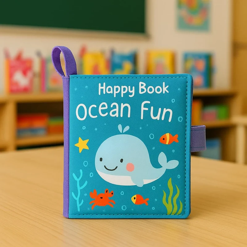 Livre d’Éveil Bébé Montessori | Happy Book Sensoriel dès 6 mois