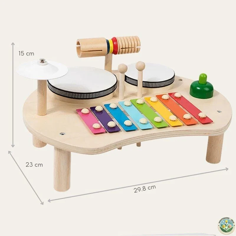 Table Musicale Montessori en Bois – Jouet d'Éveil Sensoriel pour Bébé et Enfant dès 3 ans