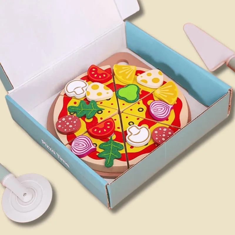 Pizza Montessori en Bois – Jeu de Cuisine & Autonomie 3–6 ans