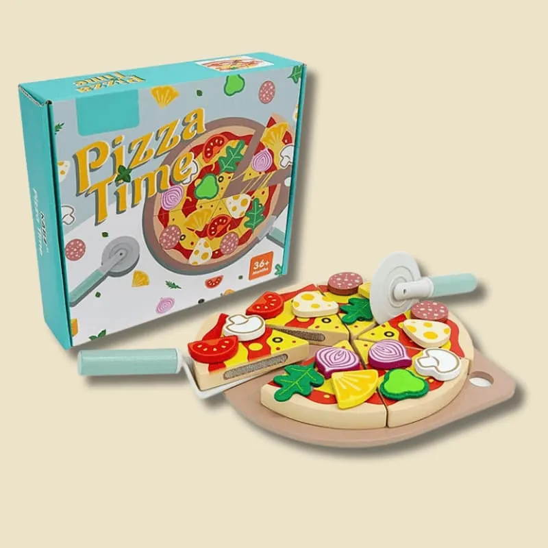 Pizza Montessori en Bois – Jeu de Cuisine & Autonomie 3–6 ans