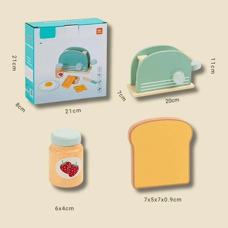 Jeux Montessori en Bois | Coffret Petit Déjeuner – Autonomie & Jeu de Cuisine