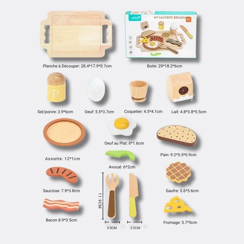 Jeux Montessori en Bois | My Favorite Breakfast – Jeu de Cuisine & Autonomie