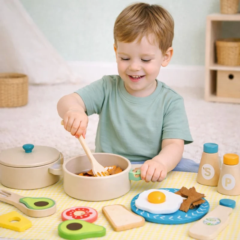 Jeux Montessori en Bois | Coffret Cooking Time – Jeu de Cuisine & Autonomie