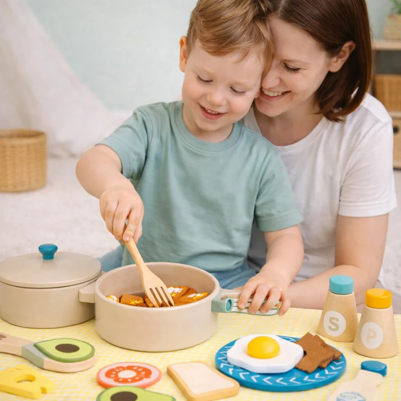 Jeux Montessori en Bois | Coffret Cooking Time – Jeu de Cuisine & Autonomie