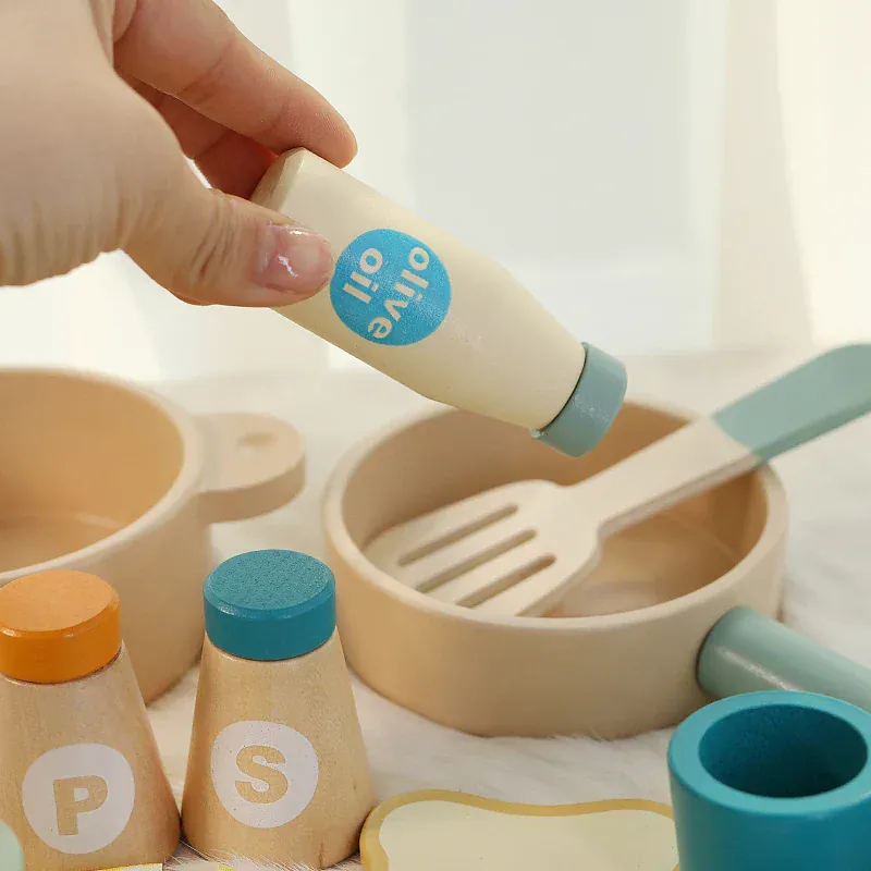 Jeux Montessori en Bois | Coffret Cooking Time – Jeu de Cuisine & Autonomie