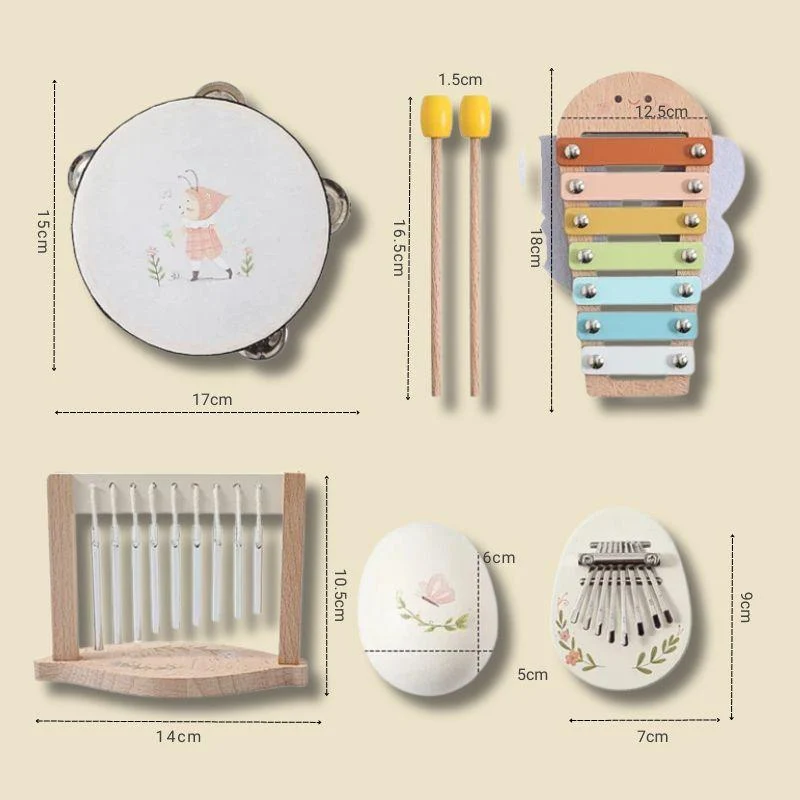 Jeux Montessori en Bois | Coffret Musical Percussion – Éveil Sensoriel & Motricité