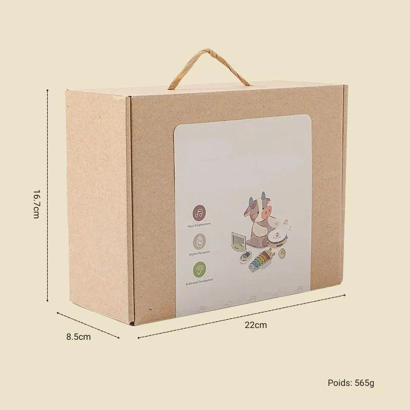 Jeux Montessori en Bois | Coffret Musical Percussion – Éveil Sensoriel & Motricité
