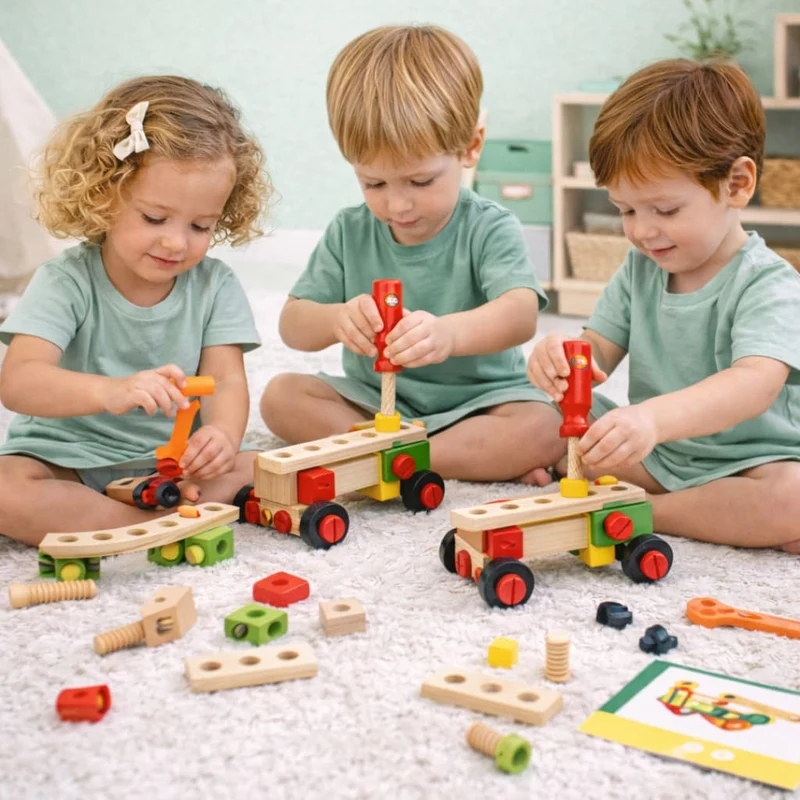 Jeux Montessori en Bois | Je Construis, je Répare – Logique & Motricité Fine