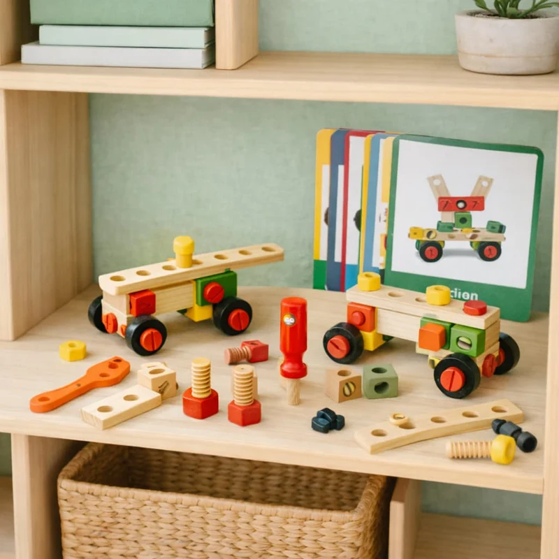 Jeux Montessori en Bois | Je Construis, je Répare – Logique & Motricité Fine