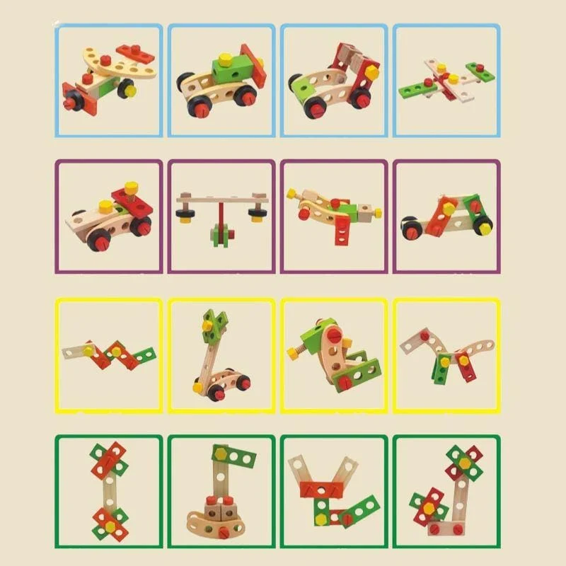 Jeux Montessori en Bois | Je Construis, je Répare – Logique & Motricité Fine