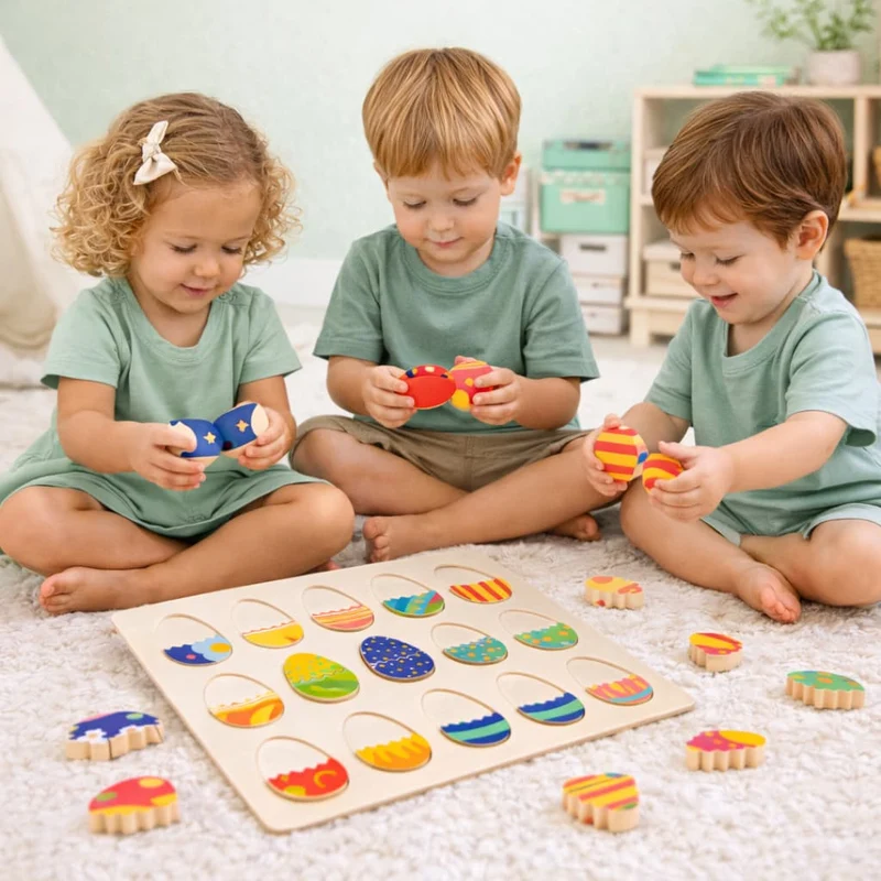 Œufs en Paires Montessori – Logique, Couleurs & Motricité Fine