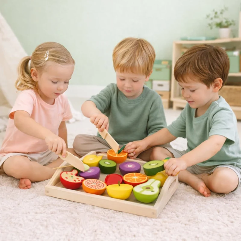 Jouets en Bois Montessori | Le Potager de la Cuisine – Fruits & Légumes à Découper