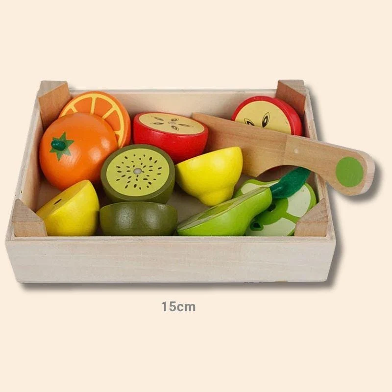 Jouets en Bois Montessori | Le Potager de la Cuisine – Fruits & Légumes à Découper
