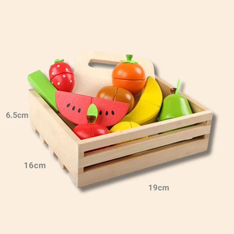 Jouets en Bois Montessori | Le Potager de la Cuisine – Fruits & Légumes à Découper