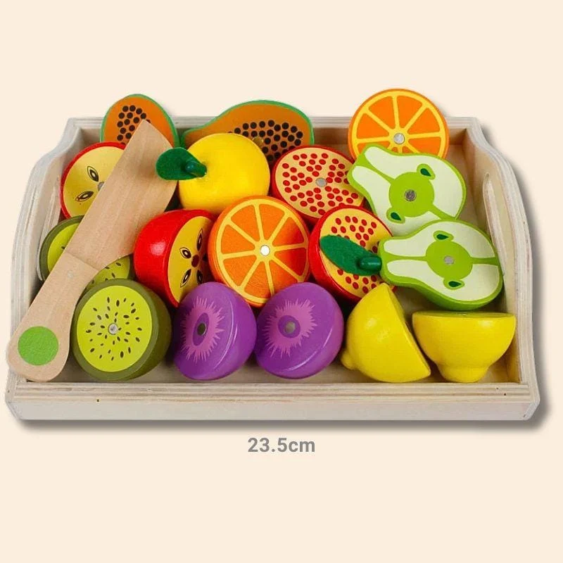 Jouets en Bois Montessori | Le Potager de la Cuisine – Fruits & Légumes à Découper