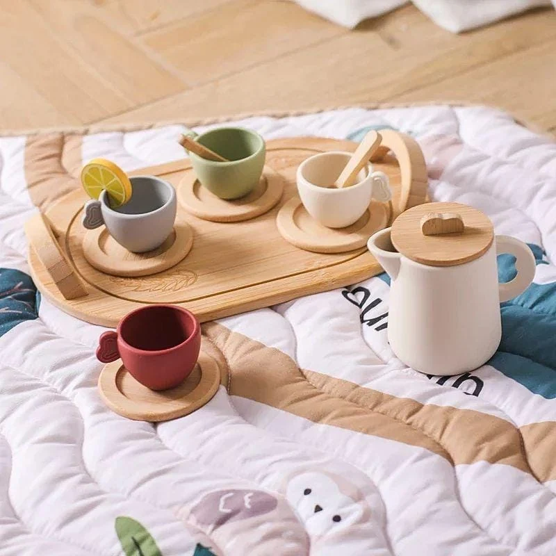 Jouets Montessori en Bois | Ma Dinette pour le Thé – Jeu d’Imitation & Autonomie