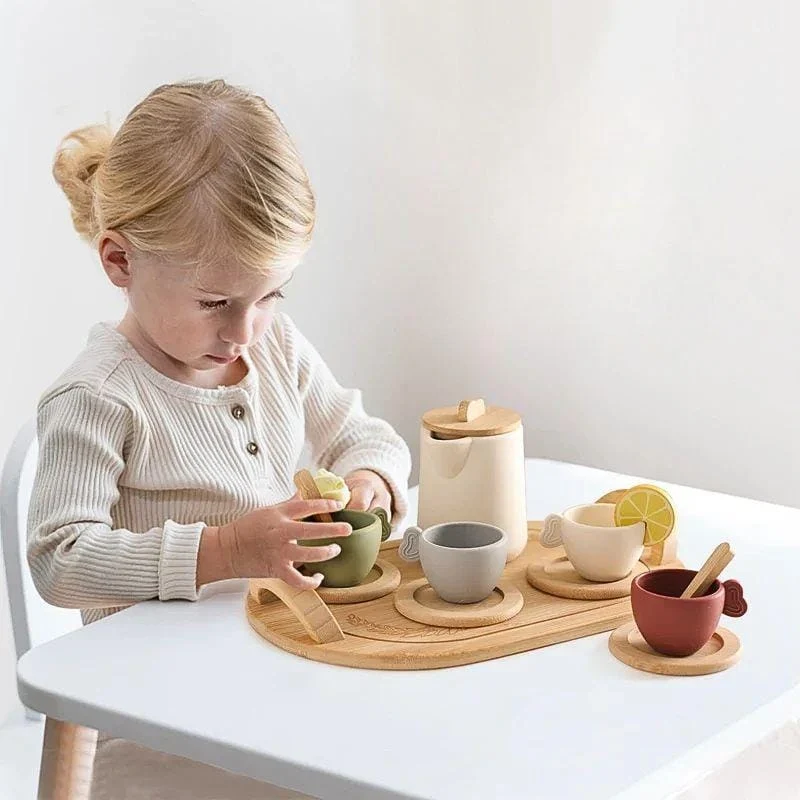 Jouets Montessori en Bois | Ma Dinette pour le Thé – Jeu d’Imitation & Autonomie