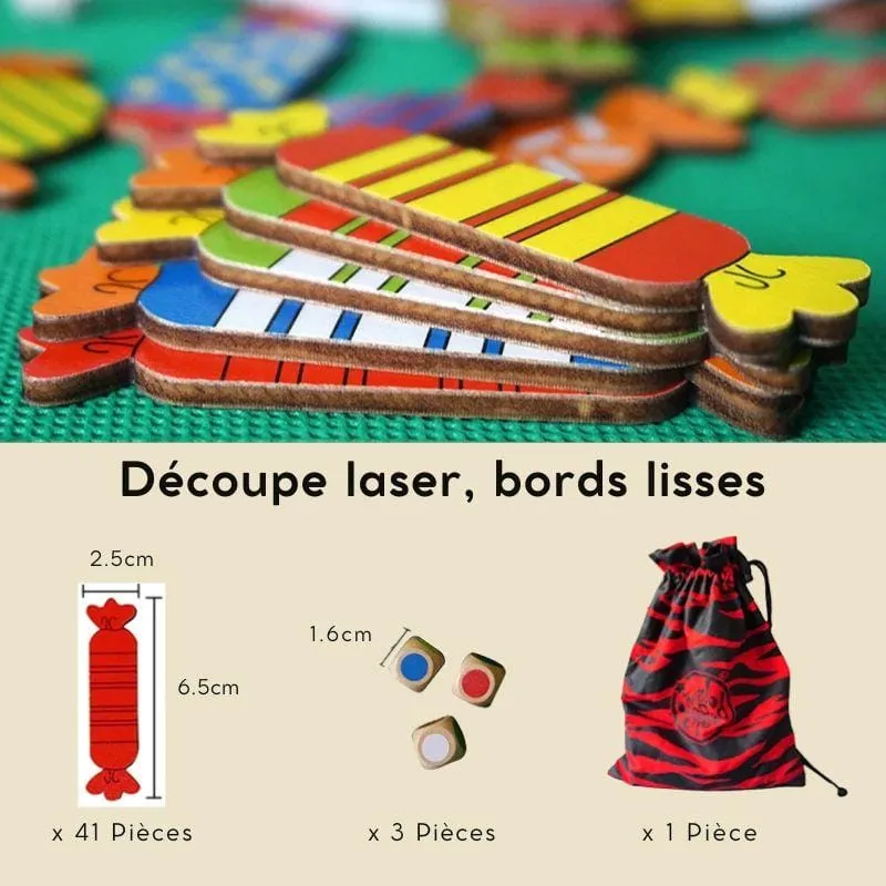 Jeux Montessori en Bois | Bonbons Colors Matching
