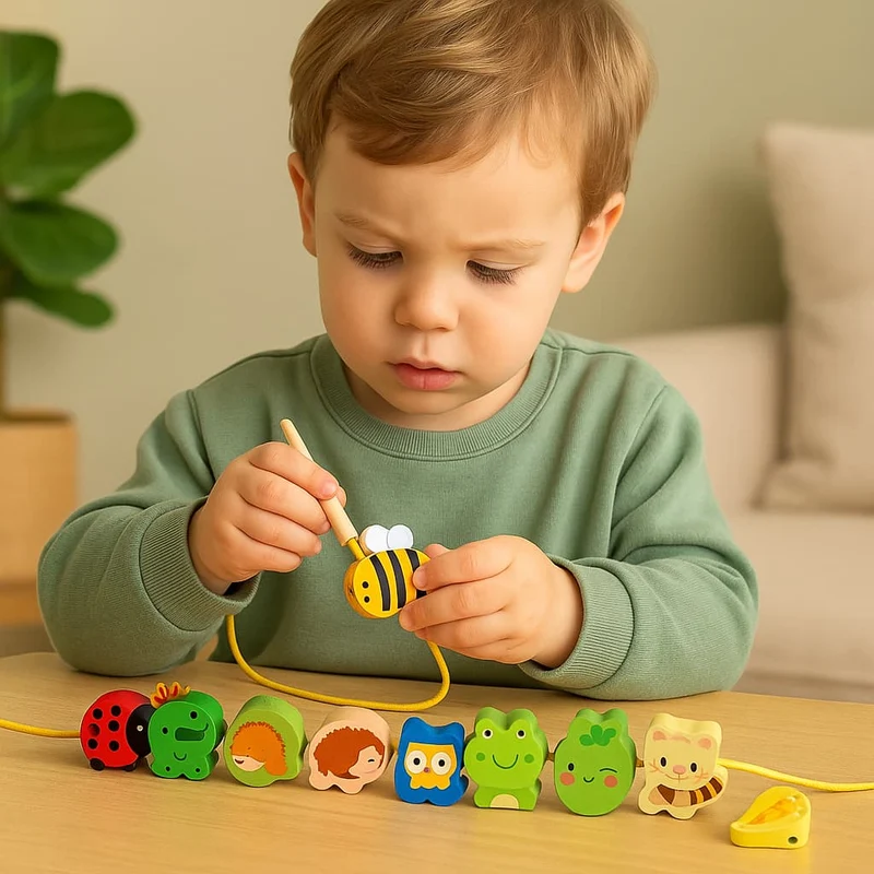 Jeux Montessori 2 ans | Tige à Enfiler – Motricité Fine & Premiers Apprentissages