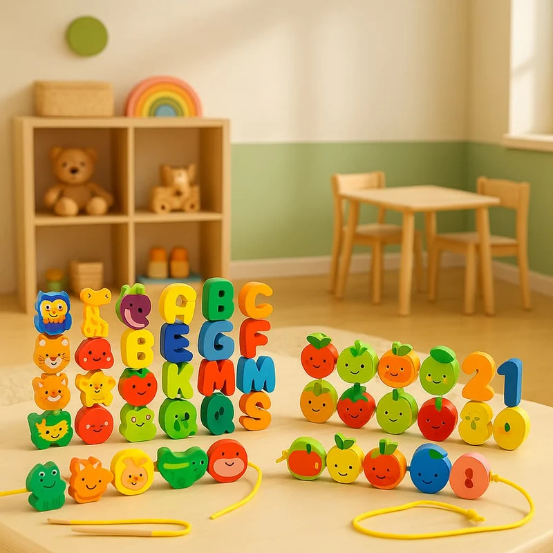 Jeux Montessori 2 ans | Tige à Enfiler – Motricité Fine & Premiers Apprentissages
