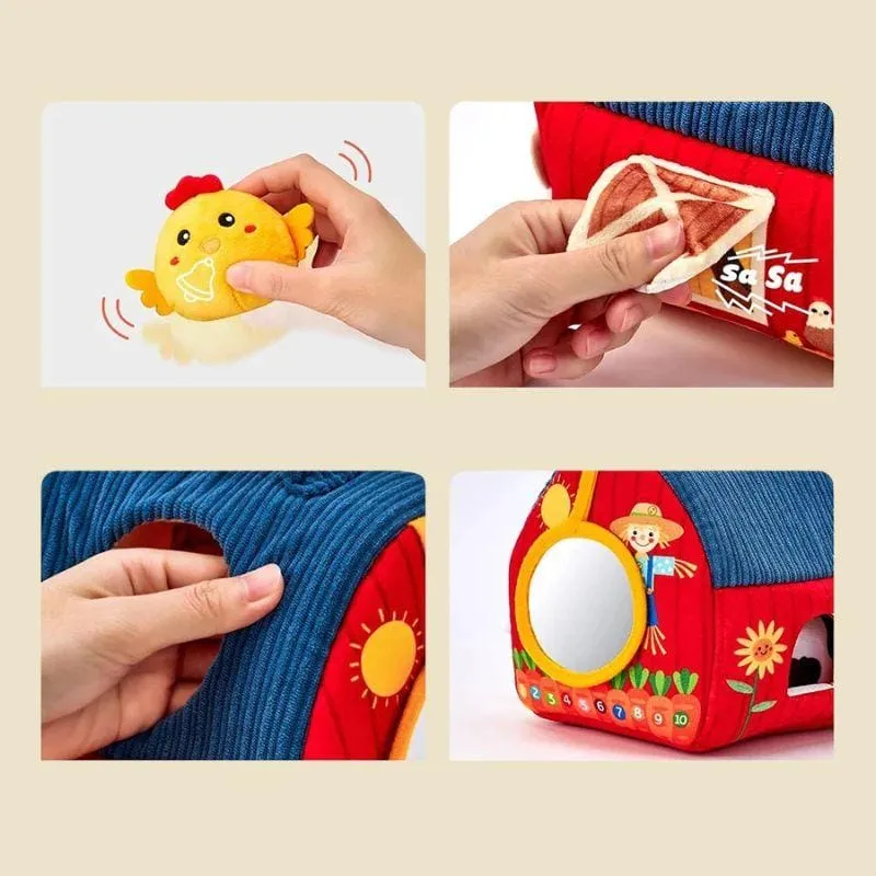 Jouets Montessori Boîte Tissu | La Ferme de Mes Petits Amis – Éveil Sensoriel Bébé