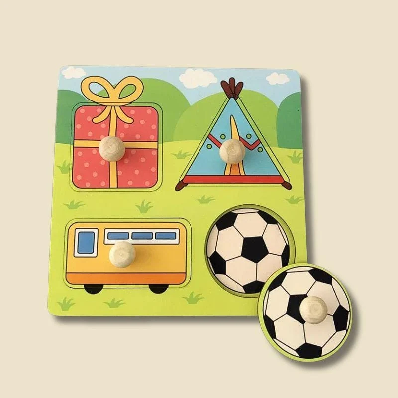 Jeux Montessori Bois 2 ans | Mon Premier Puzzle – Motricité & Observation