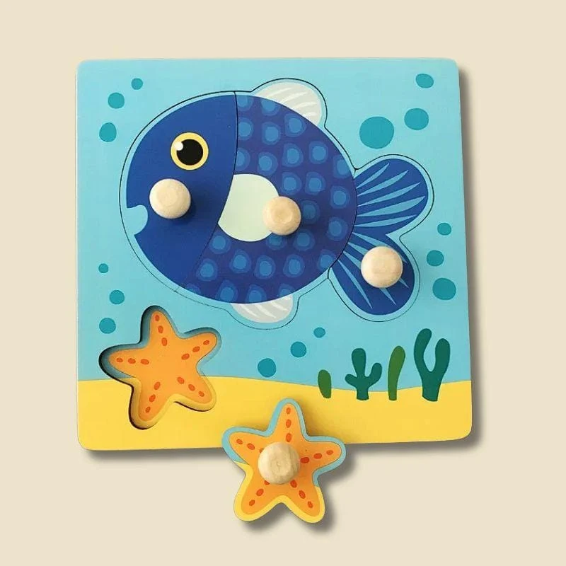 Jeux Montessori Bois 2 ans | Mon Premier Puzzle – Motricité & Observation