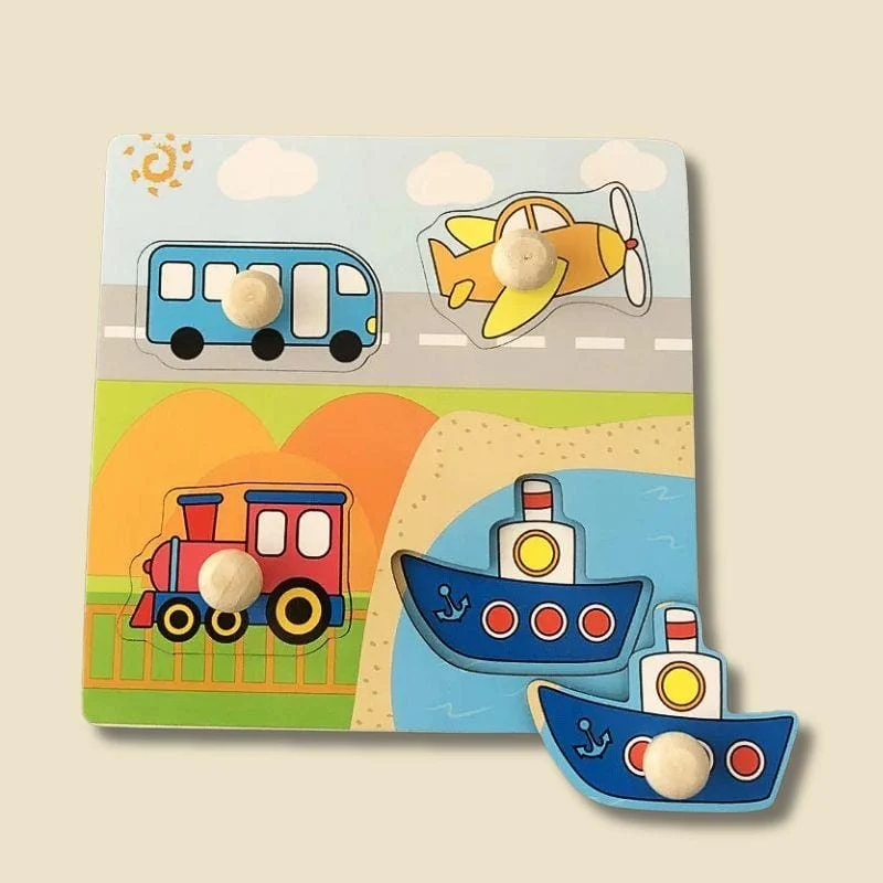 Jeux Montessori Bois 2 ans | Mon Premier Puzzle – Motricité & Observation